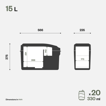 Przenośna lodówko-zamrażarka Indel B 15 litrów 12/24V, zakres temp: -18 do +10 st.C