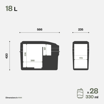 Przenośna lodówko-zamrażarka Indel B 18 litrów 12/24V, zakres temp: -18 do +10 st.C