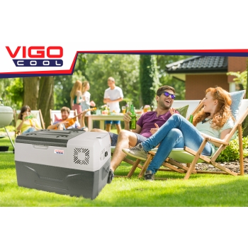 Przenośna lodówka sprężarkowa Vigo Cool 30L 12/24/230V z kółkami i wysuwaną rączką